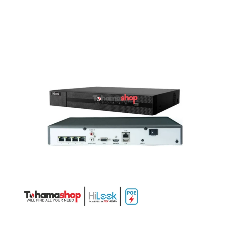 جهاز عرض و تسجيل شبكي هاى لوك 4 قناة بدقة 5 ميجا بكسل ب4poe