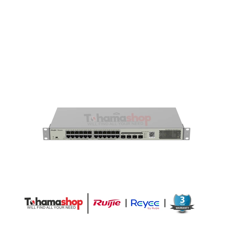 RG-NBS3100-24GT4SFP-P-V2, 28-Port Gigabit Layer 2 Cloud Managed PoE Switch